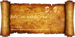 Dúzs Valéria névjegykártya