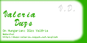 valeria duzs business card